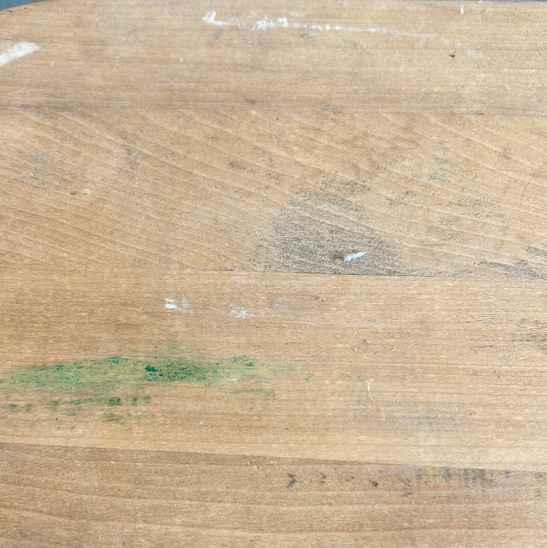 Bleached Wood Small Half Demi Lune Table