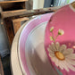 Pitcher Bowl Set Pink Teal Lawleys Norfolk Stoke Pottery Wilkinson England LTD 300 L