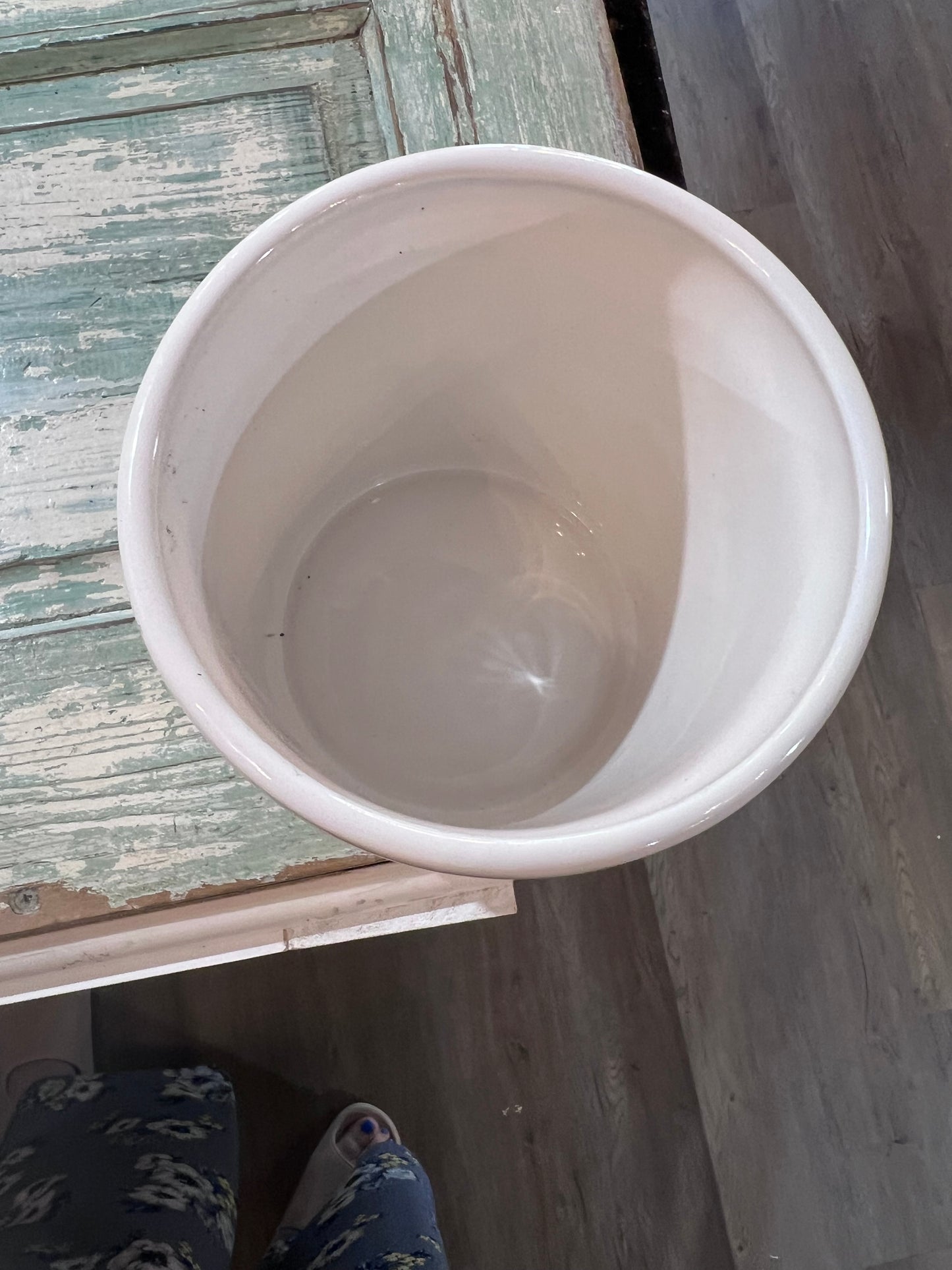 Vintage USA Marked Pottery Utensil Holder