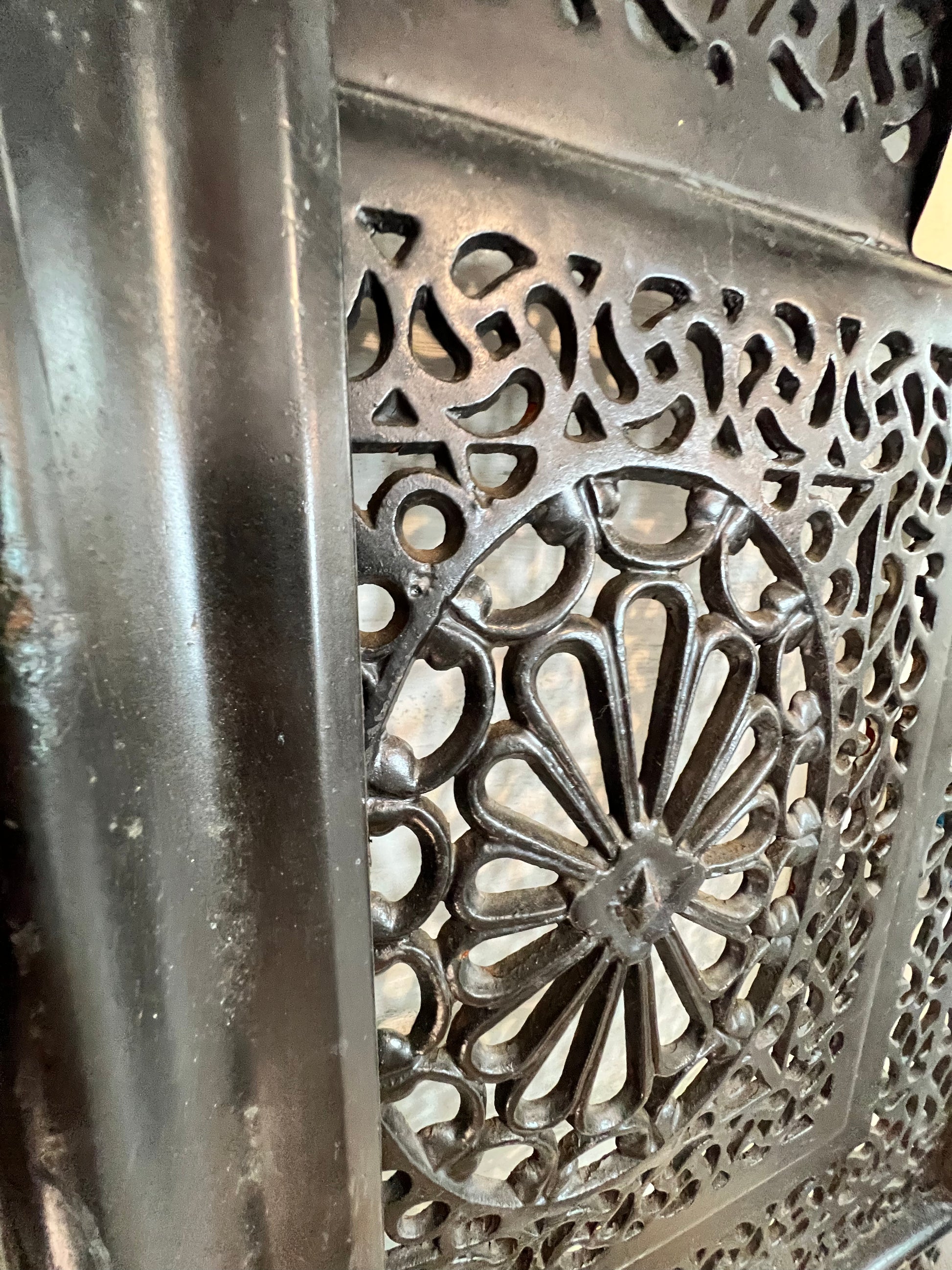 Antique Cast Iron Fireplace Insert Grill Plates