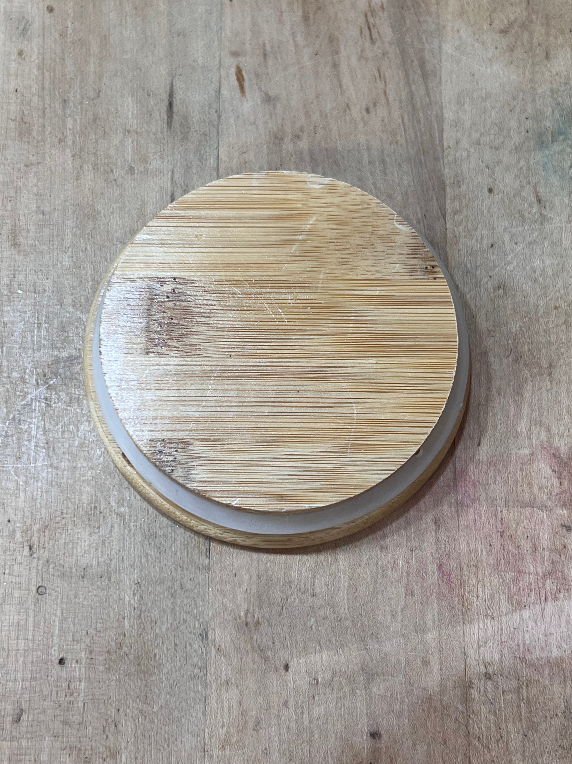 Farmhouse "Sugar" Bamboo Jar Lid The Mustard Seed Collection, The Seed