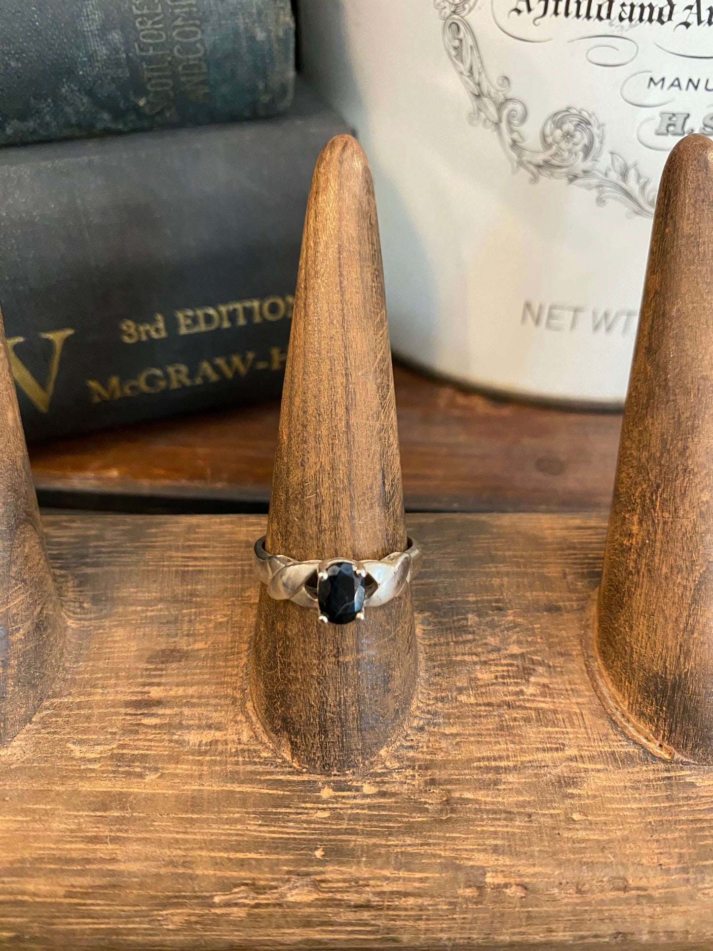 Vintage Sterling Black Onyx Ring