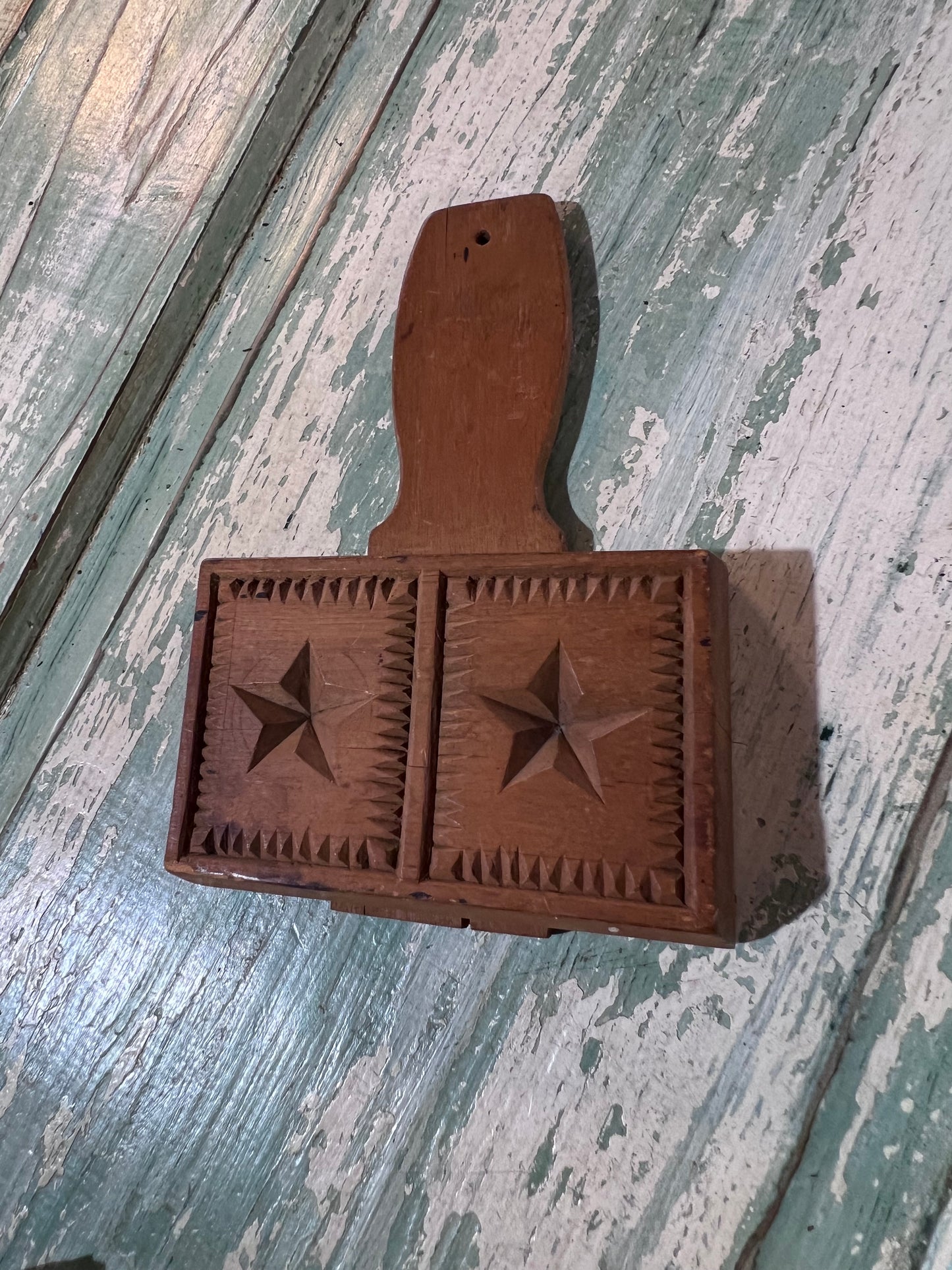 Antique Star Pattern Butter or Shortbread Press Mold