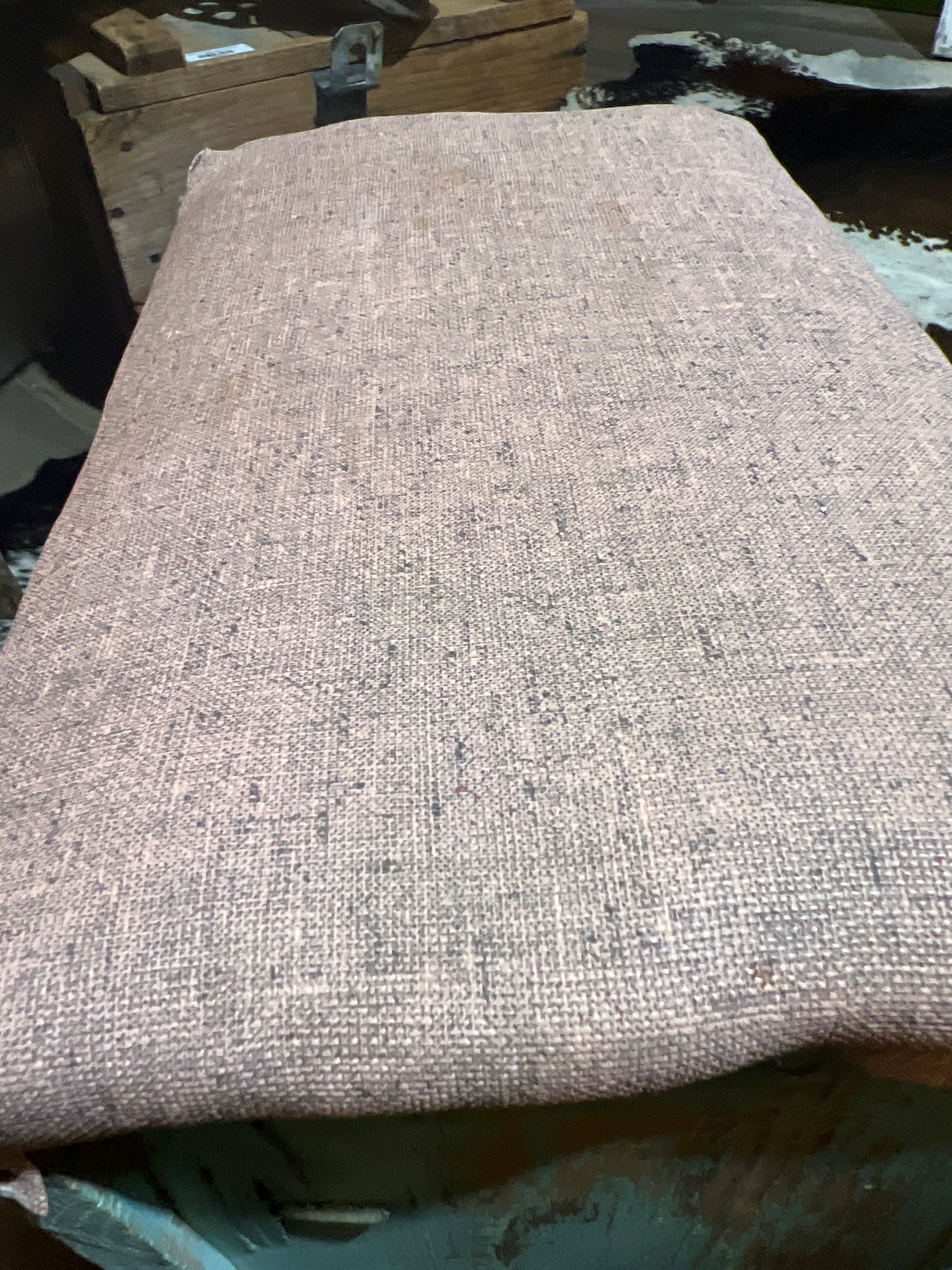 Painted Green Chippy Vintage Wooden Stool