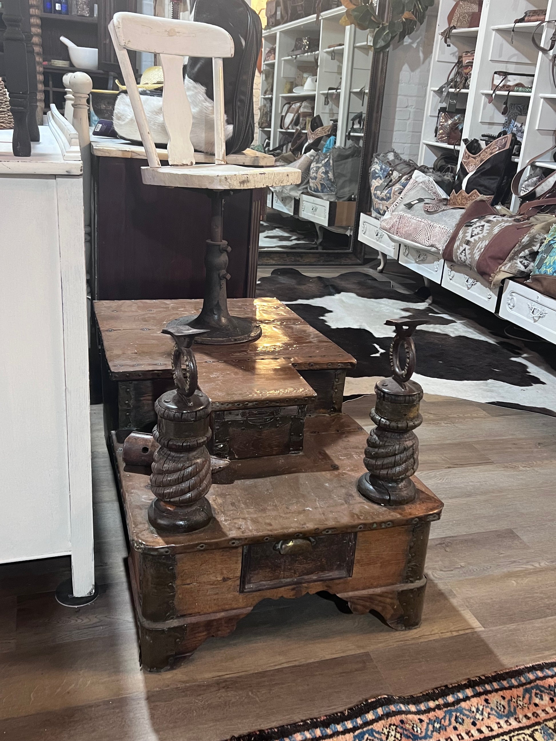 Antique Authentic Whittmore Polishes Shoe Shining Station