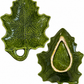 Vintage Green Majolica-Style Leaf Serving Platter / Centerpiece The Mustard Seed Collection, The Seed