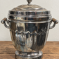 Vintage Silver Plate Covered Ice Bucket with Wooden Handles haven hospice