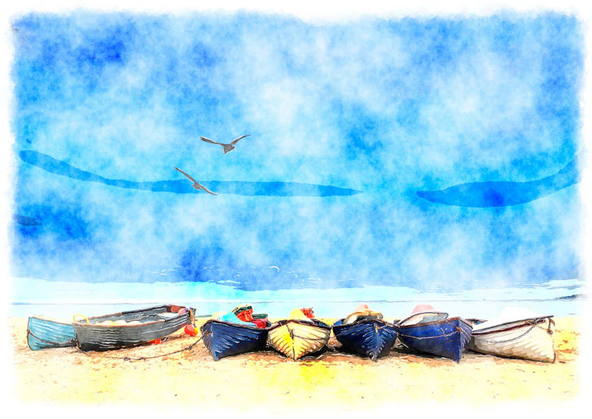 A1 Coastal Blue Mint Decoupage Paper