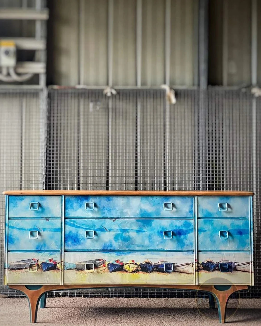 A1 Coastal Blue Mint Decoupage Paper