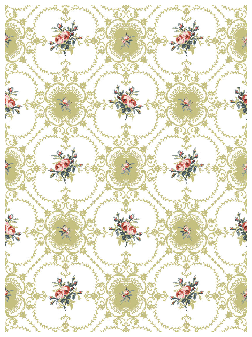 Lattice Rose IOD Paint Inlay 12x16 Pad