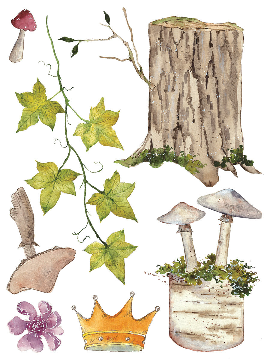 Whispering Willow IOD Transfer 12x16 PadЄ