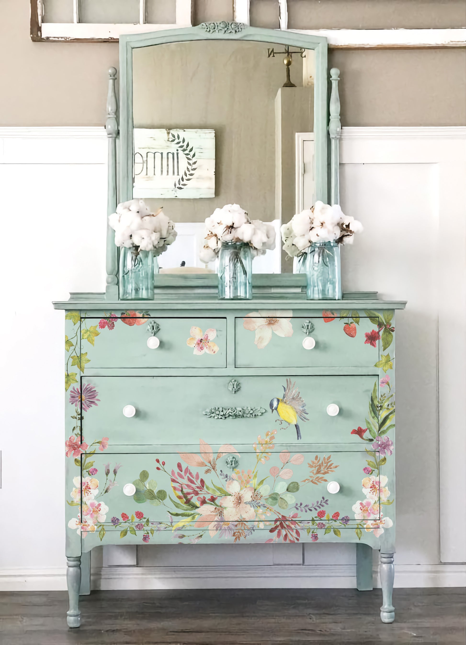 Whispering Willow IOD Transfer 12x16 PadЄ