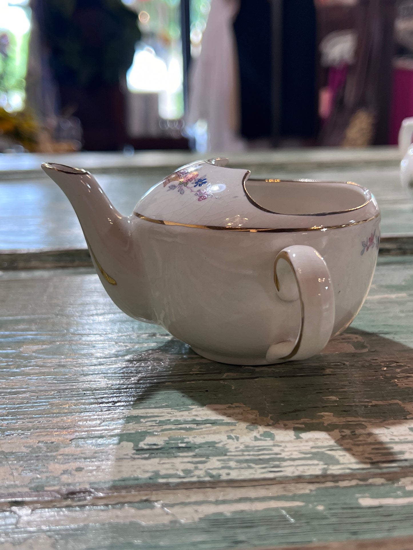 Antique Baby Invalid Feeder Cup Floral Porcelain England
