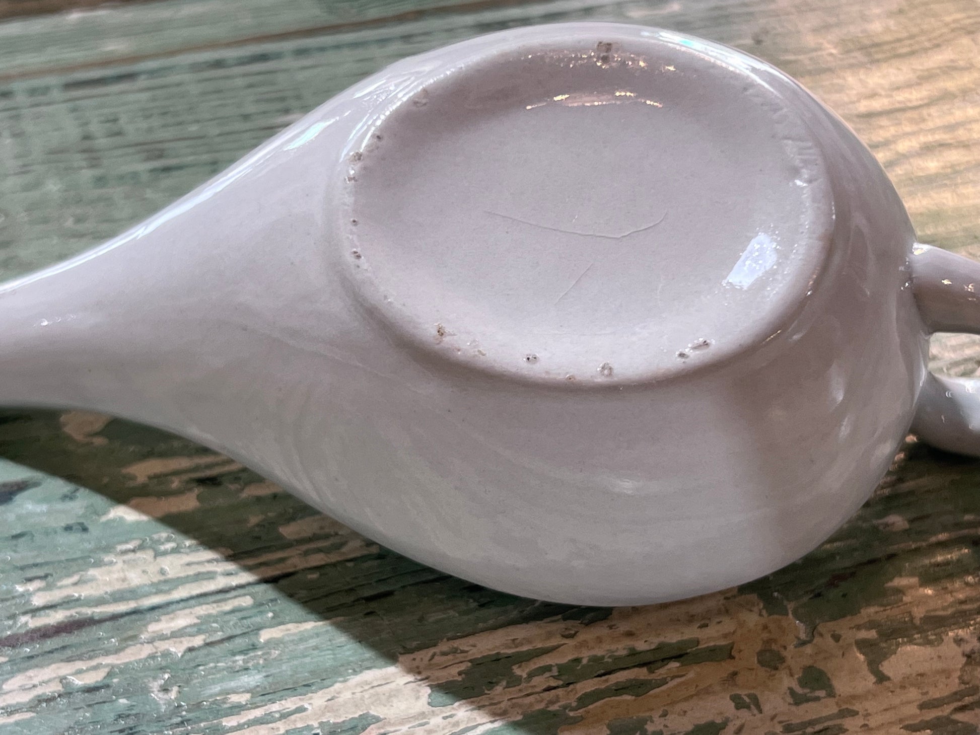 Antique Baby Invalid Feeder Cup Ironstone Embellished Rim
