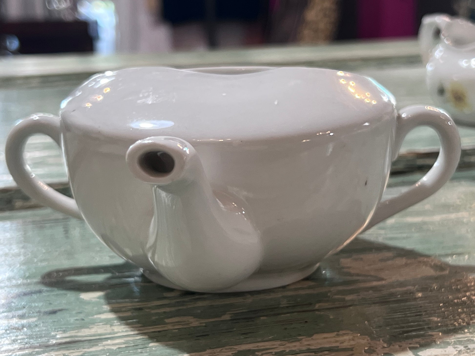 Antique Baby Invalid Feeder Cup Porcelain