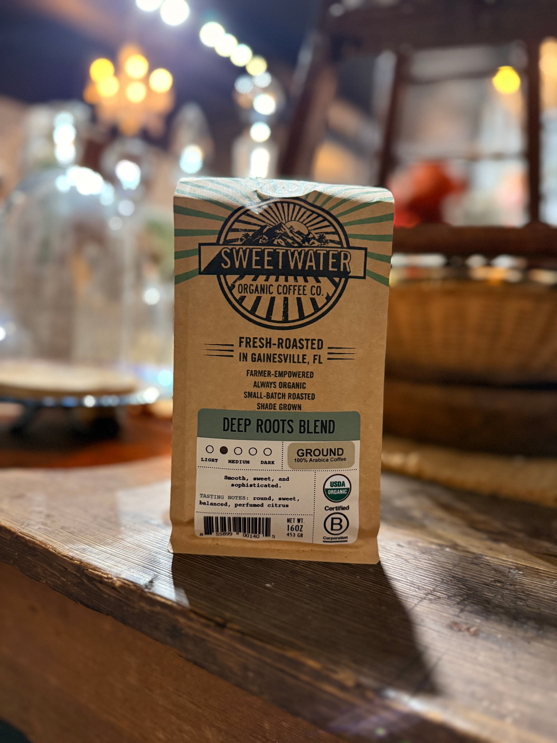 Deep Roots Full City Roast FTO Coffee - 1 lb. Ground Drip