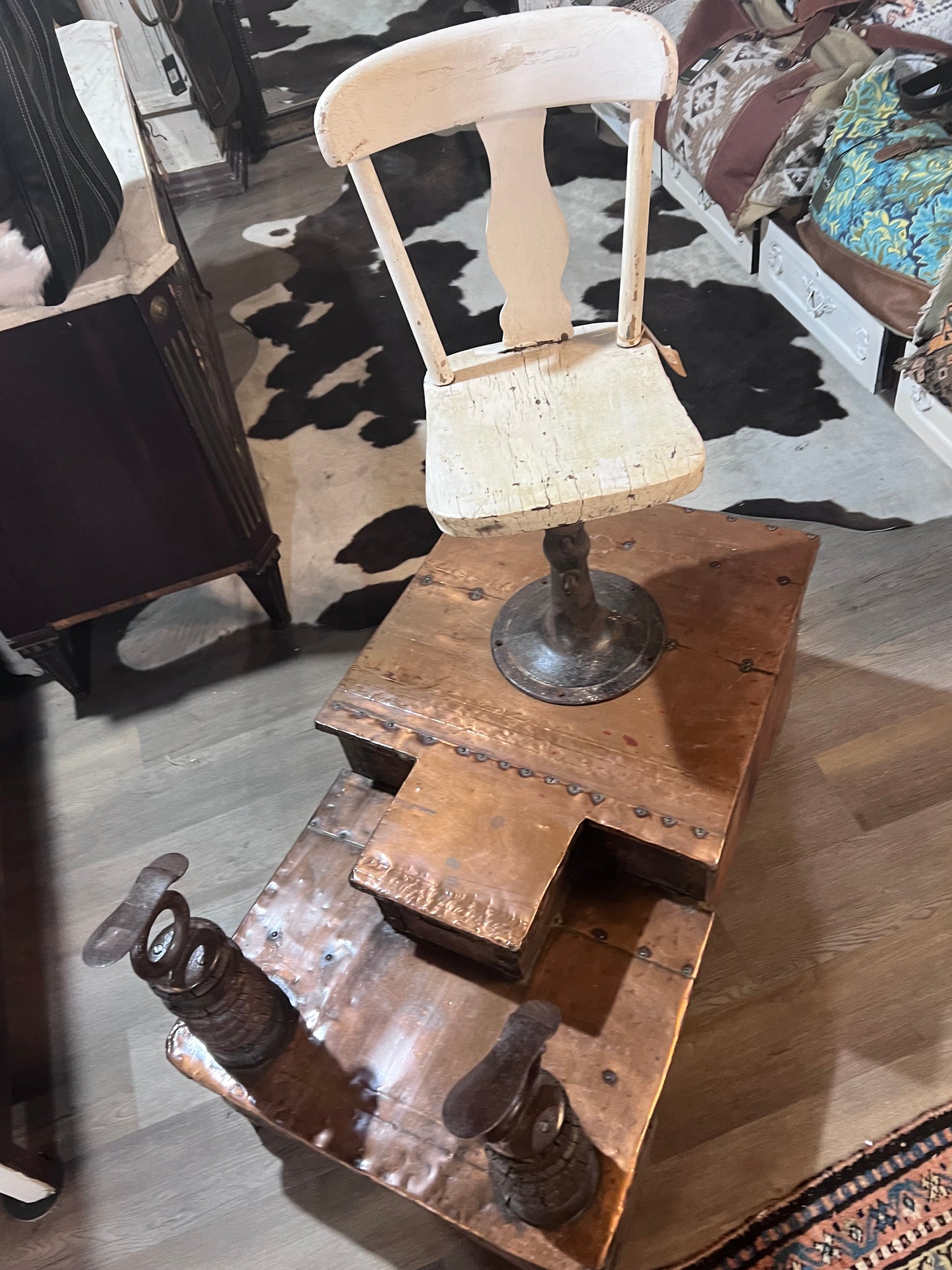 Antique Authentic Whittmore Polishes Shoe Shining Station