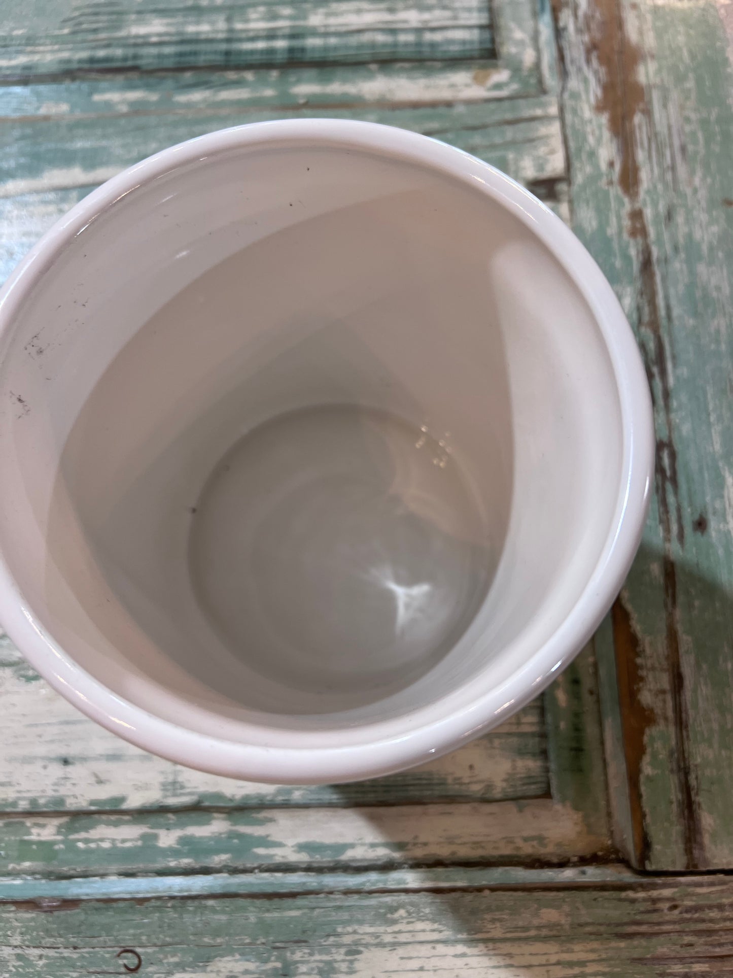 Vintage USA Marked Pottery Utensil Holder