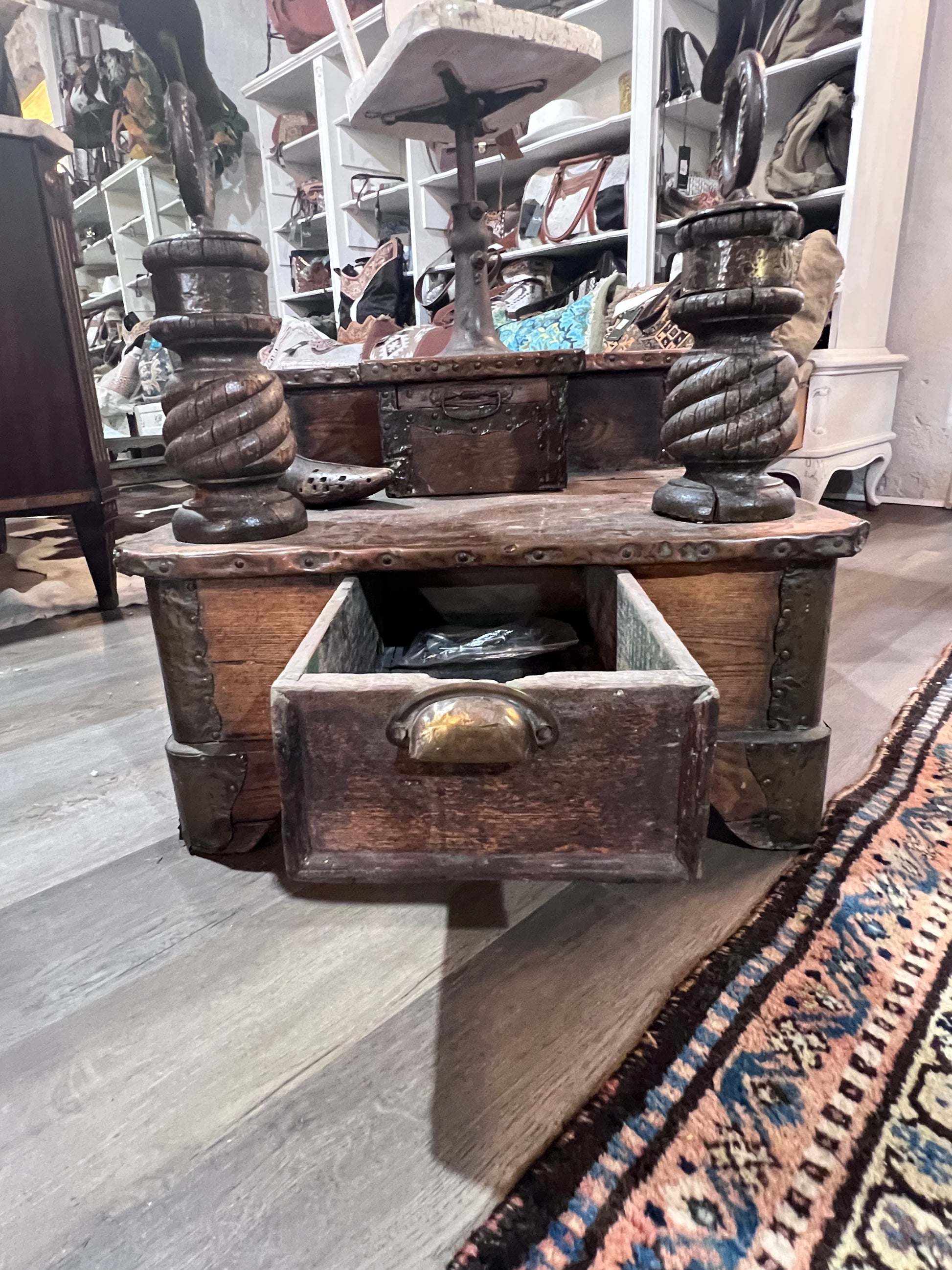 Antique Authentic Whittmore Polishes Shoe Shining Station