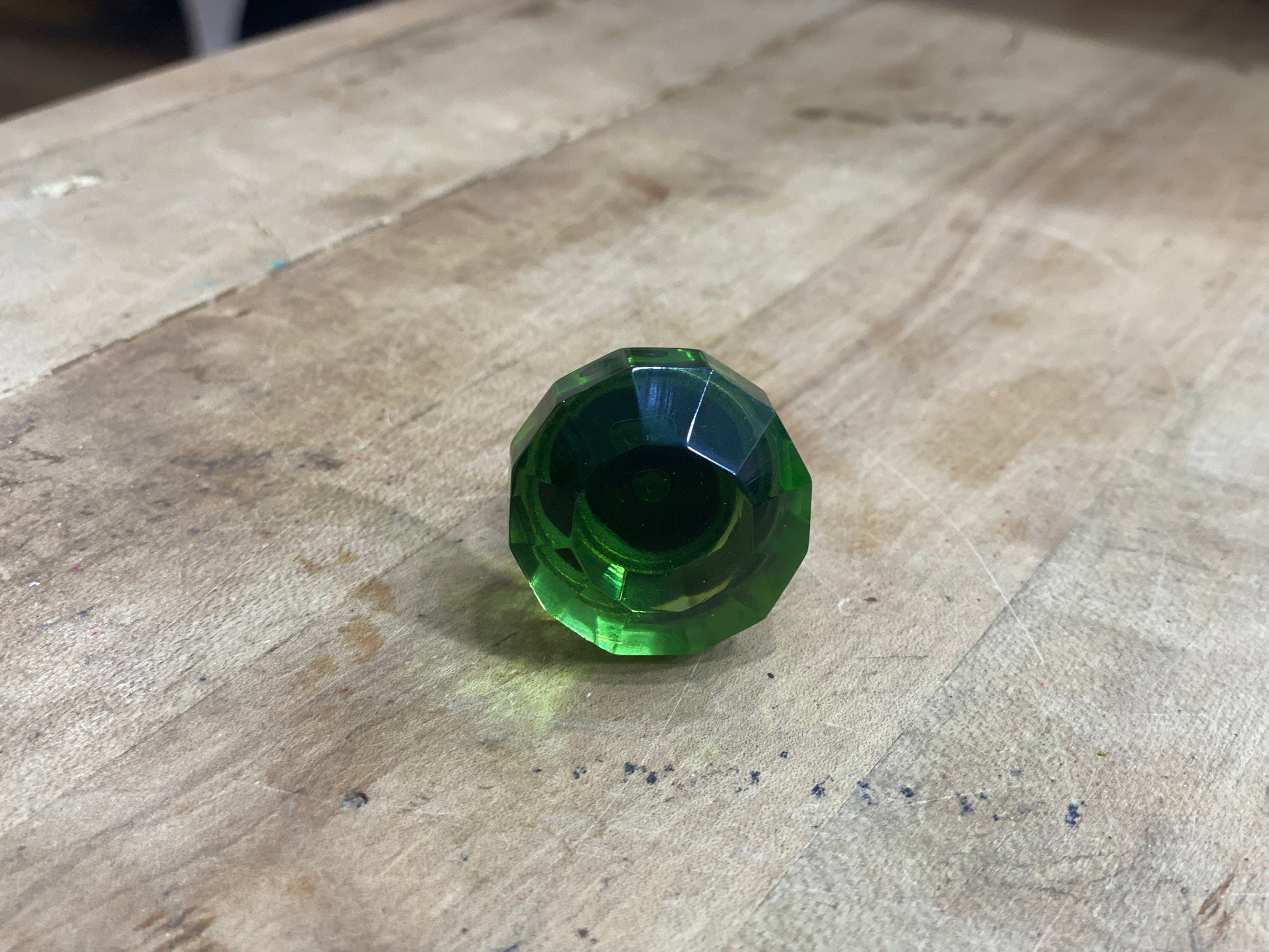 Earthy Green Colored Glass "Candied Apple" - SINGLE KNOB