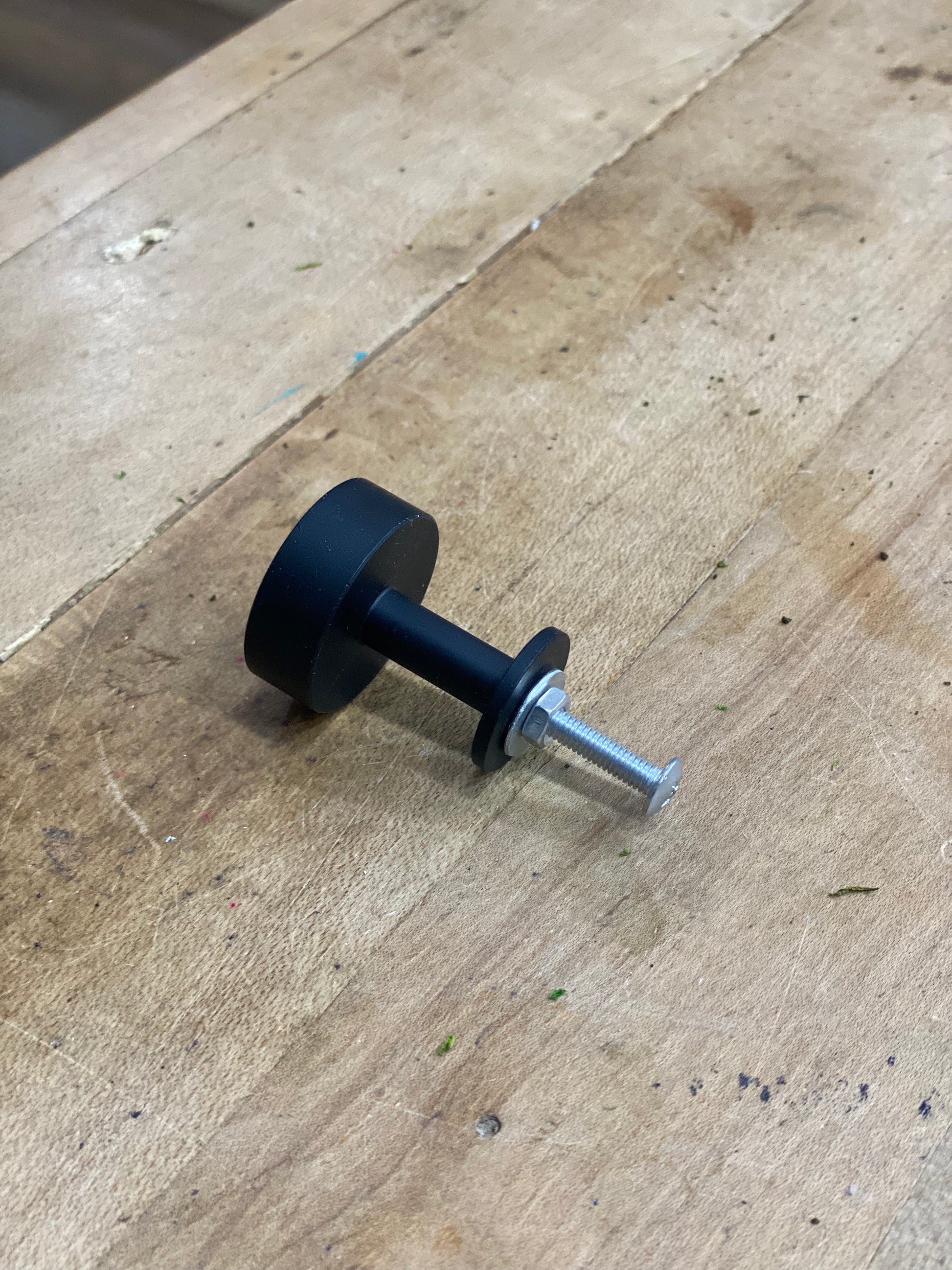 Black Marble Veined pin knob