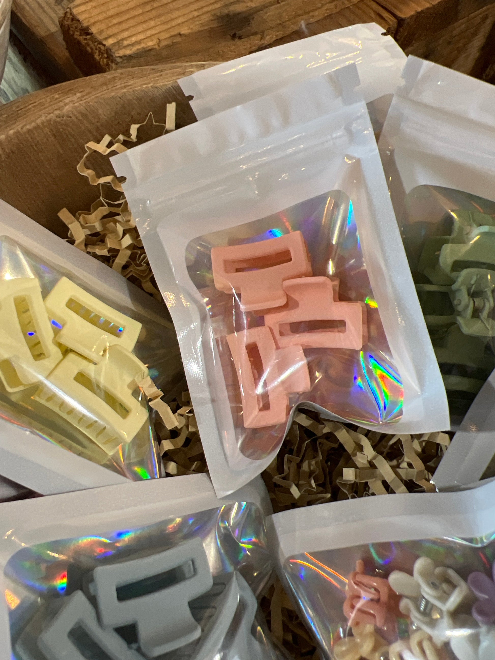 Pack of Tiny Rectangular Claw Clips