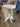 White Round End Table with Spindle Legs The Mustard Seed Collection, The Seed