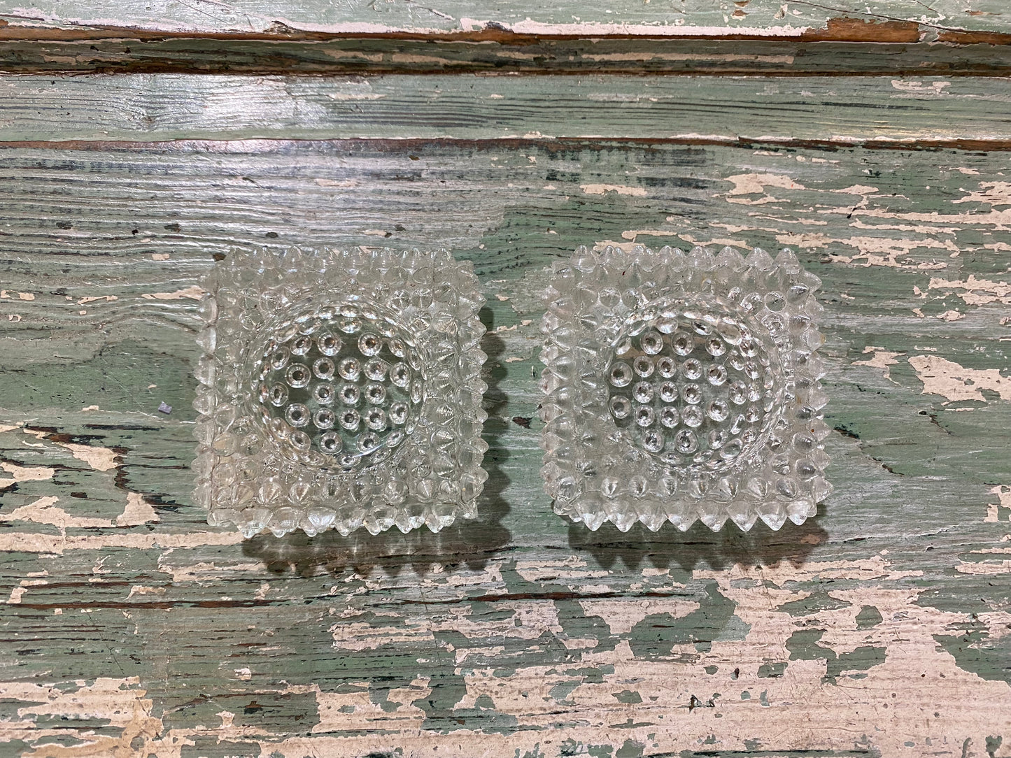 Pair of Hobnail Salt Cellars