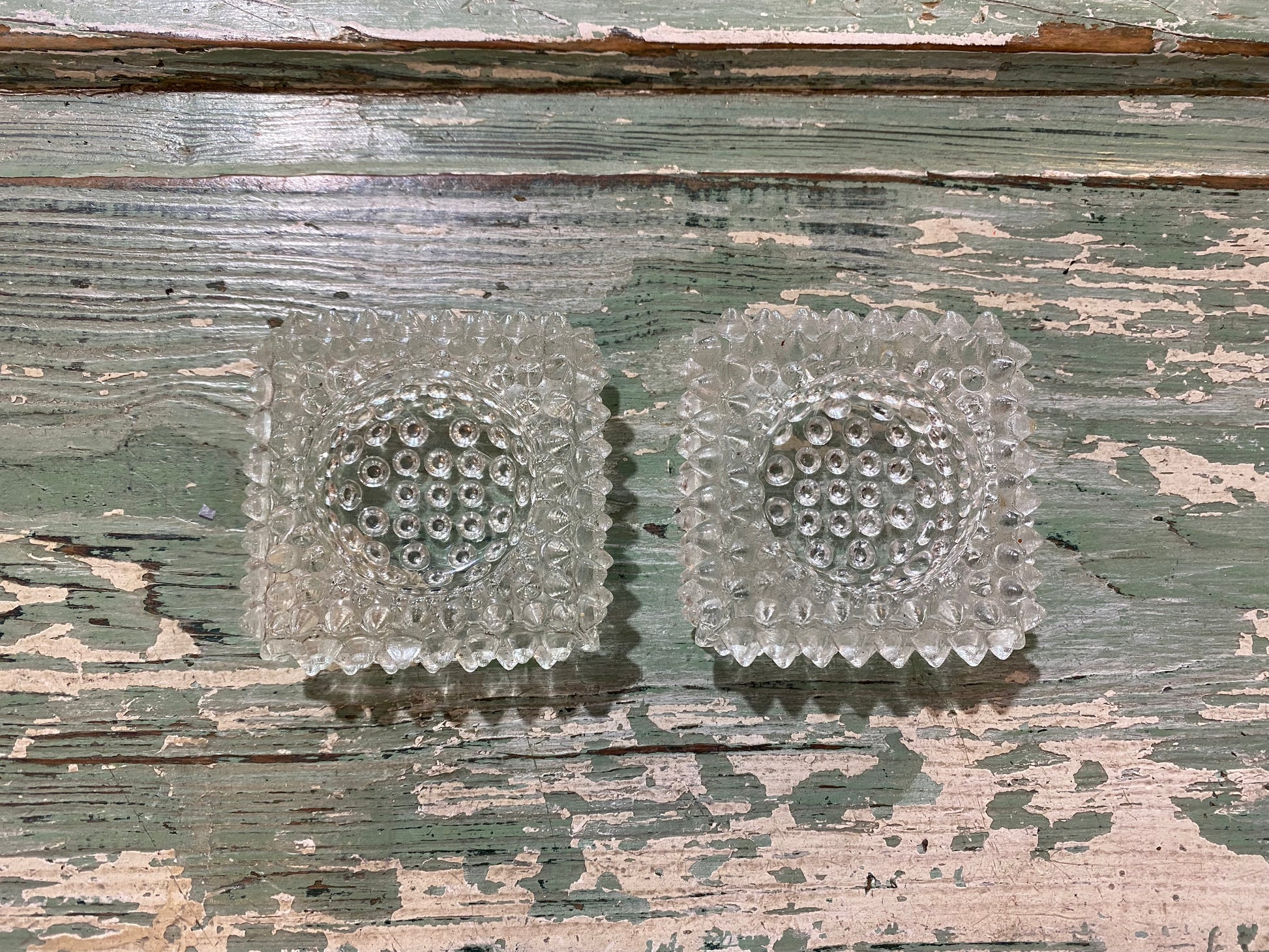 Pair of Hobnail Salt Cellars