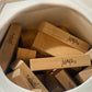 Vintage Canister with Jenga Pieces
