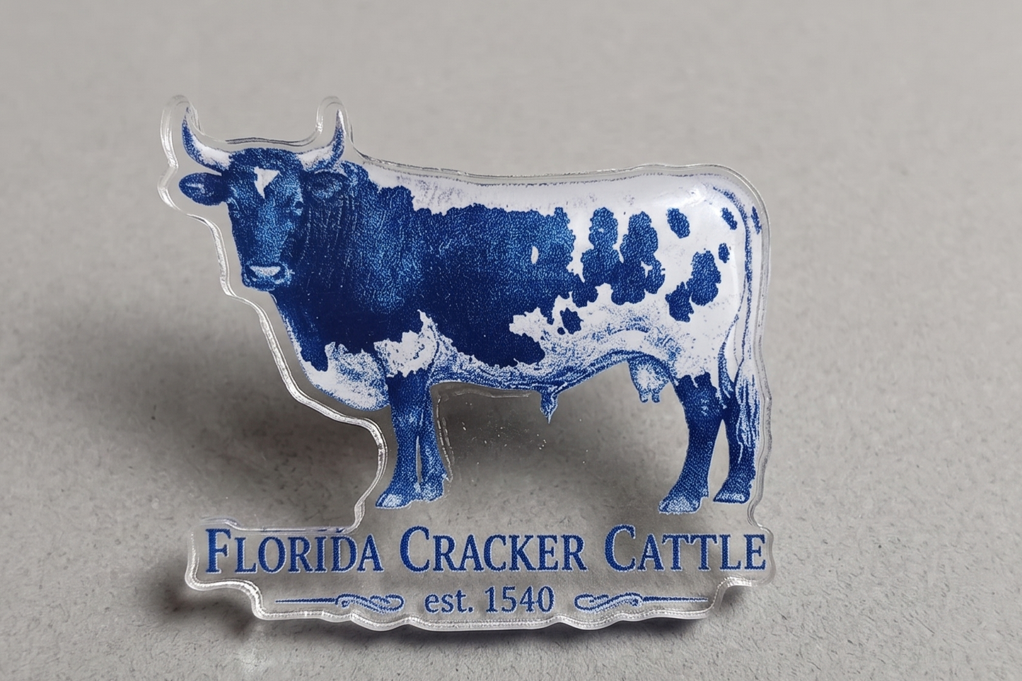 Florida Cracker Cattle Enamel Pin