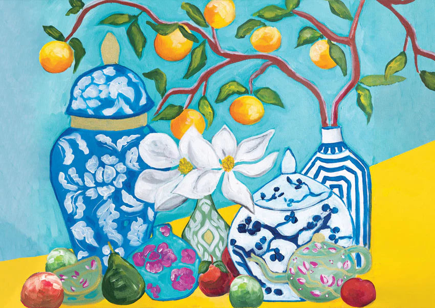 A1 Ginger Jars Mint Decoupage Paper