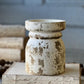 Whitwell Pillar Candle Holder or Stem/Pick/Spray Holder  6" White Chippy Lancaster & Vintage