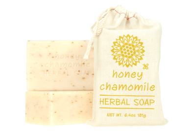 Herbal Cloth Sack Soap Honey Chamomile 6.4oz Bar