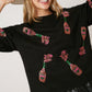 Sequin Champagne Bottle Puff Sleeve Top Fantastic Fawn