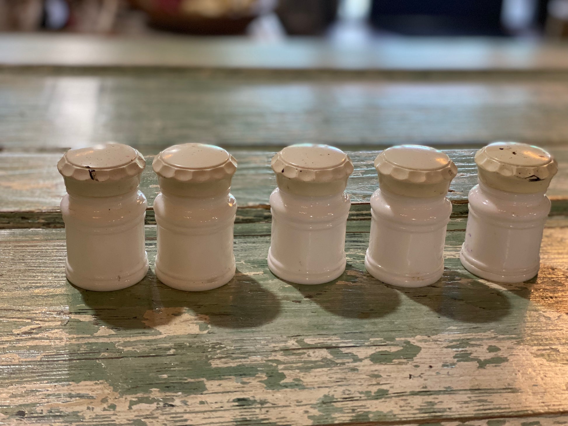 Antique Milk Glass Pharmacy Bottle