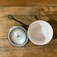 Vintage Copper and Ceramic Double Broiler Insert with Lid