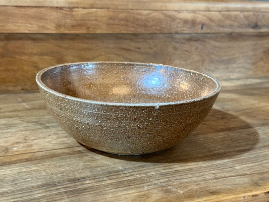 8.25” Rustic Salt Glazed Handmade Bowl