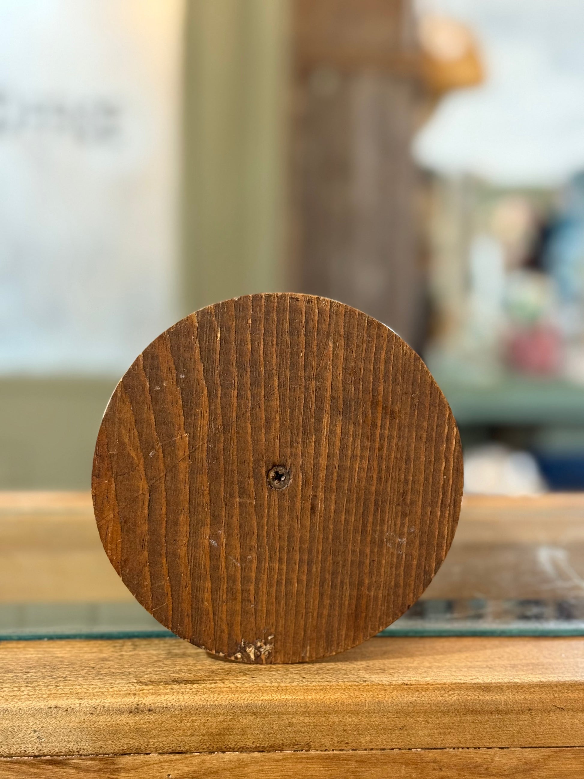 8” Wooden Candle Holder