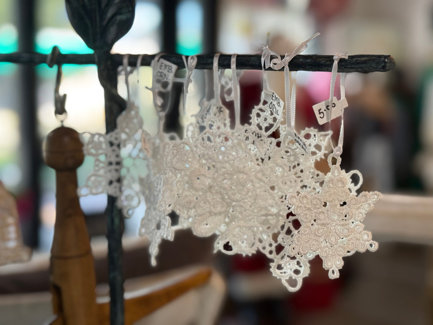 Embroidered Ornament Small Snowflake