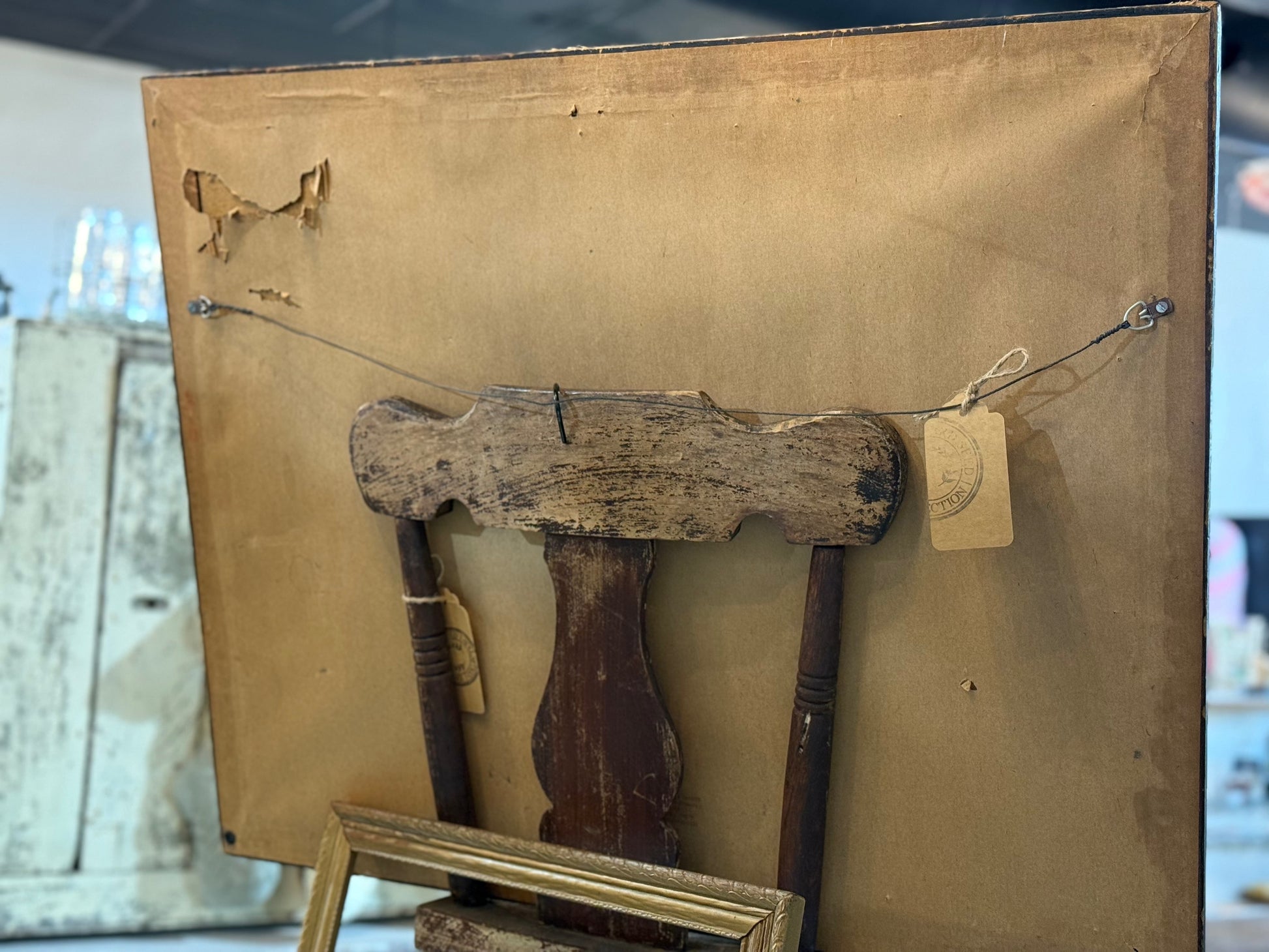 Art, Worker at Desk with Fireplace