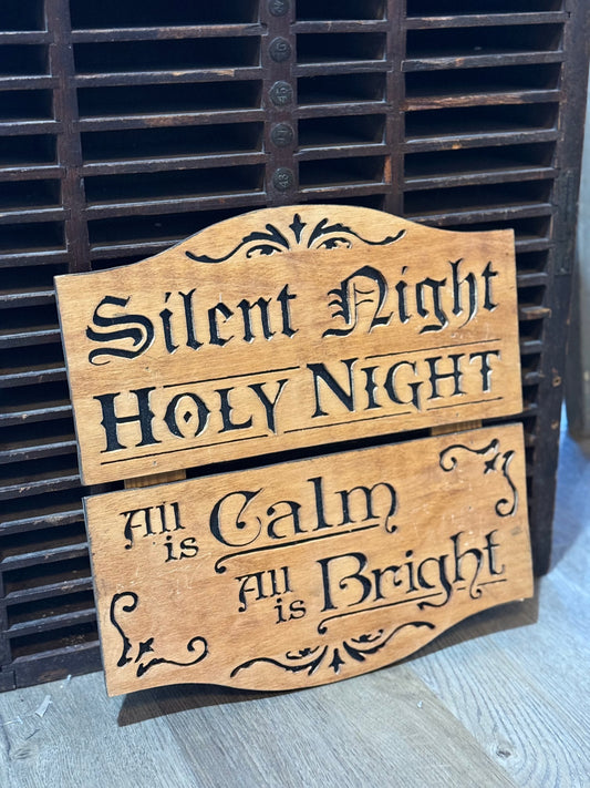 Silent Night Sign