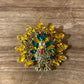 Jeweled Turkey Brooch