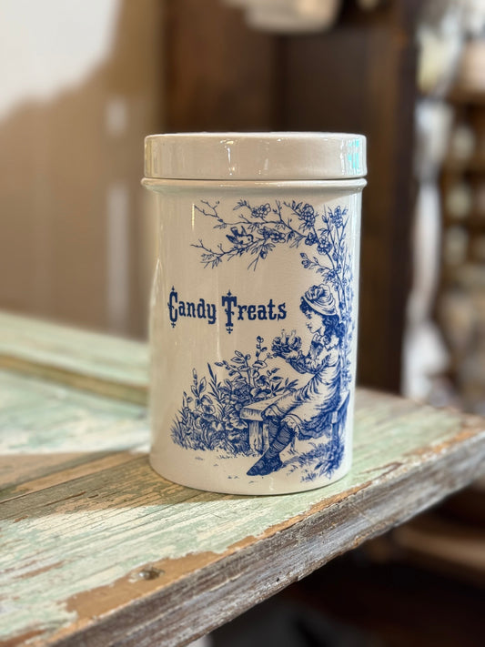 Royal Crownford Ironstone “Candy Treats” Canister