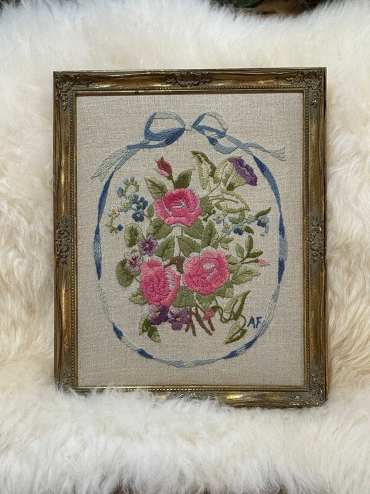 Embroidered Framed Floral