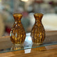 Pair of Amber Glass Bud Vases