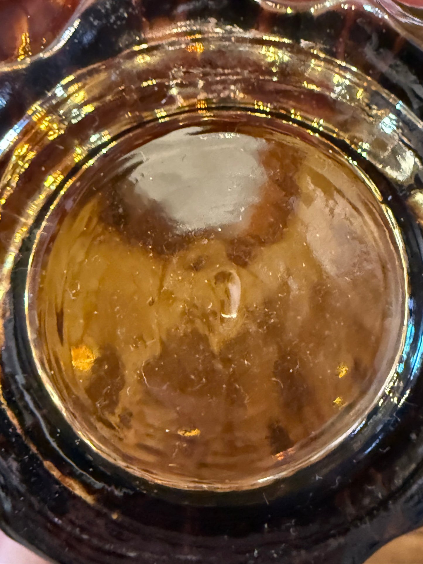 Pair of Amber Glass Bud Vases