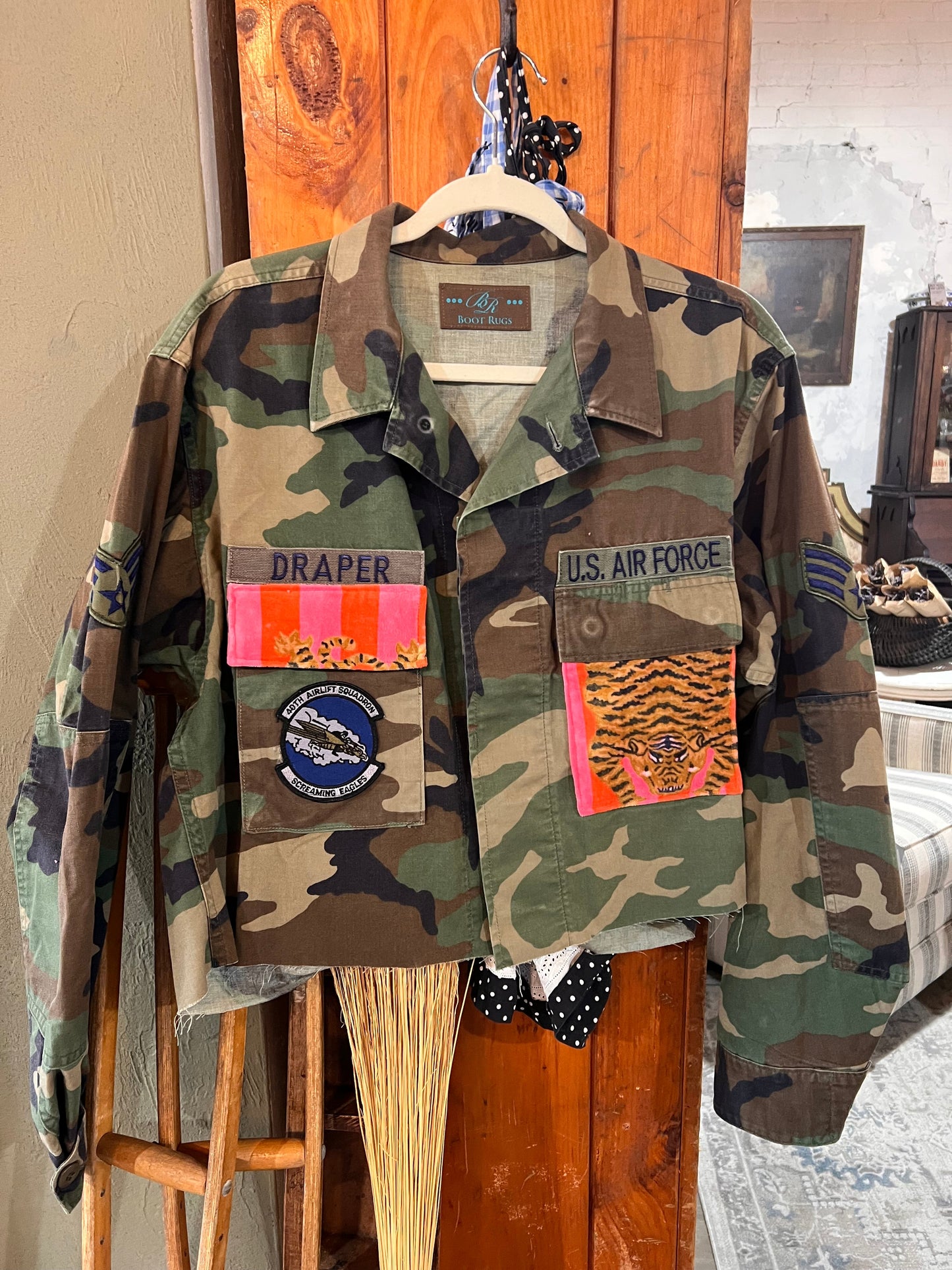 Camo or Jean Pink Leopard UpCycled Jackets Air Force Fatigue