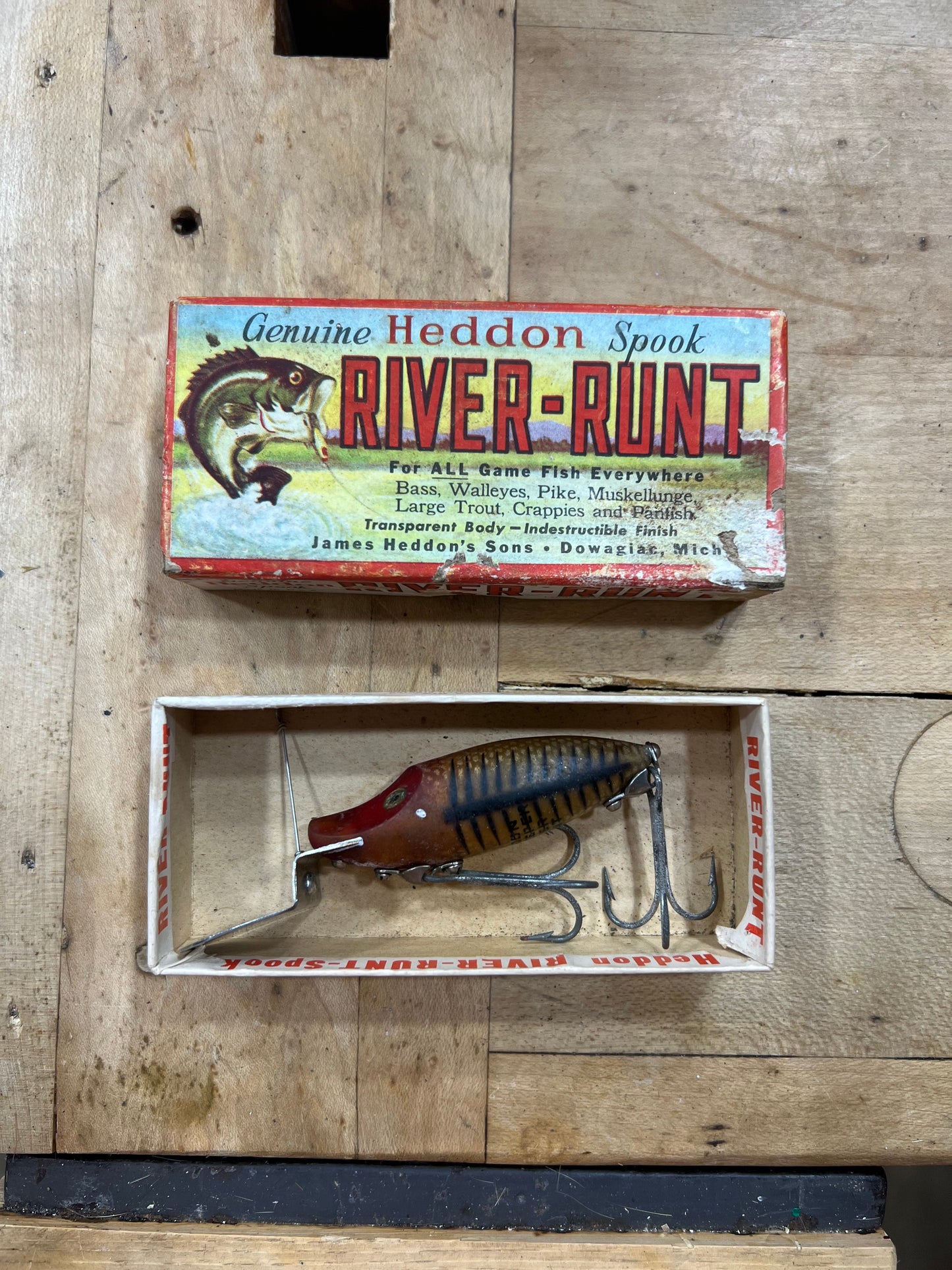 Vintage Heddon River Runt Spook Lure