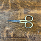 Assorted Scissors 3.5" vintage-style embroidery scissors with light yellow handles